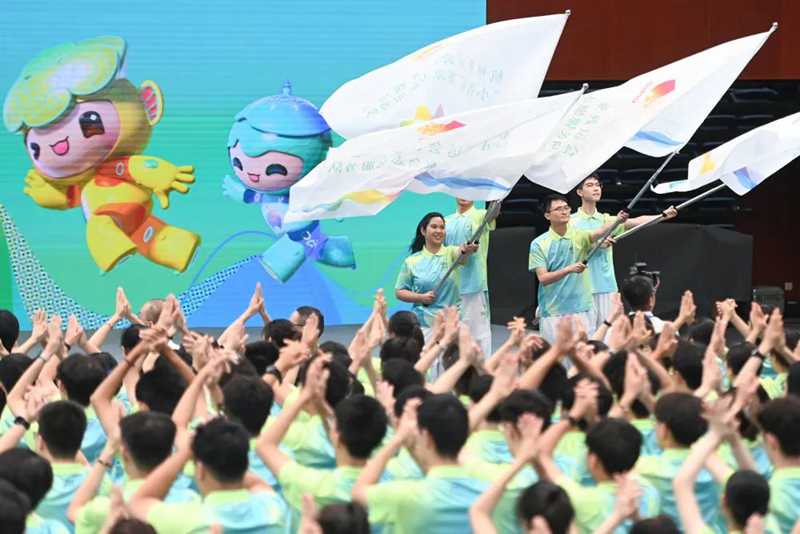 8月24日，杭州亞運會、亞殘運會賽會志愿者在出征儀式上。.jpg
