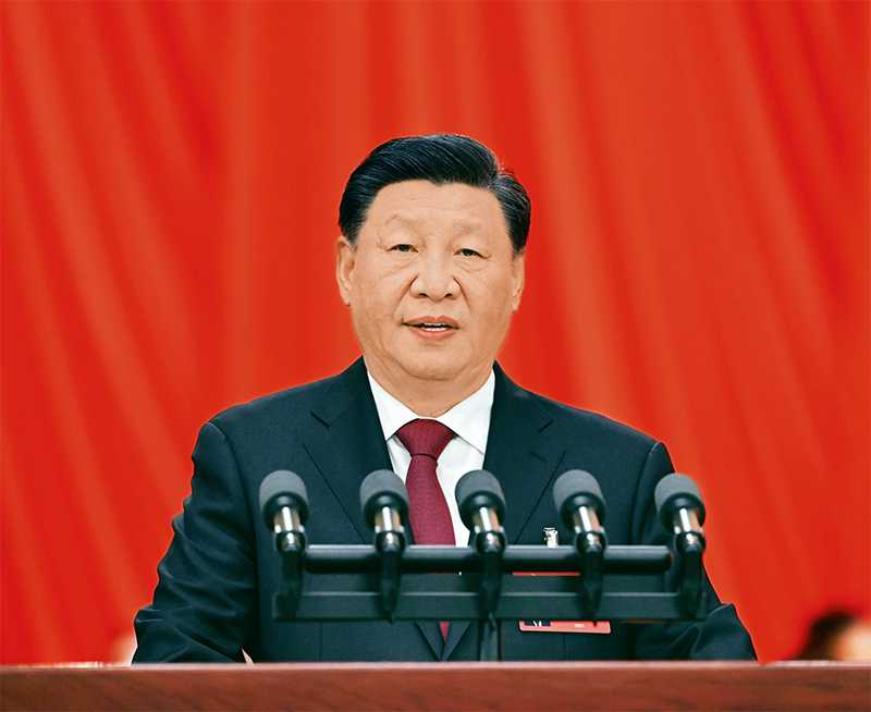 2022年10月16日，中國共產(chǎn)黨第二十次全國代表大會在北京人民大會堂開幕。習近平代表第十九屆中央委員會向大會作報告。.jpg