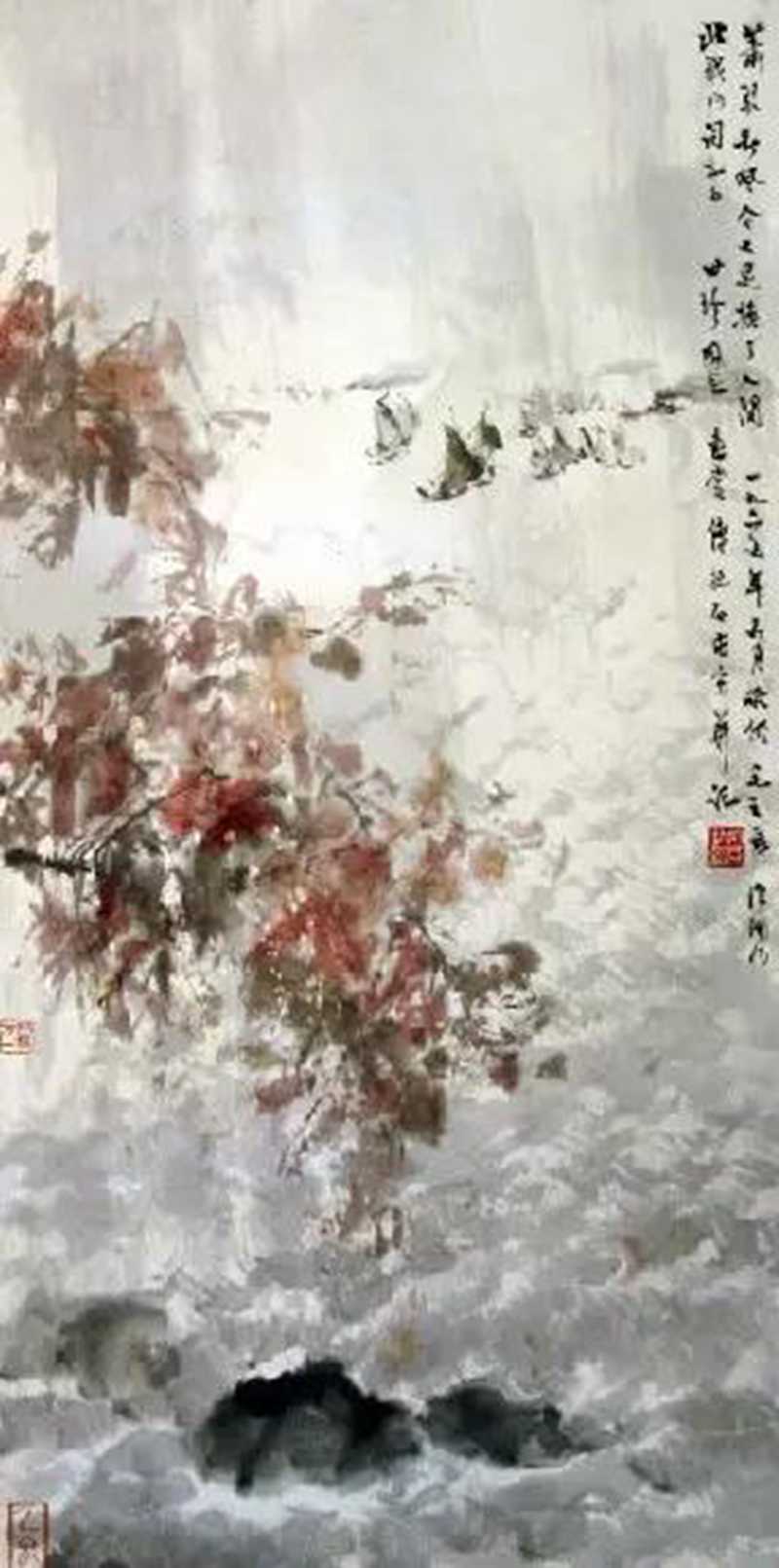 毛主席經典詩詞入畫，大氣磅礴，美不勝收（北戴河以及登廬山作品）(圖3)